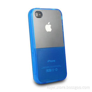 Case for iPhone 4, Made of TPU and PC with Translucence and Toughness Features